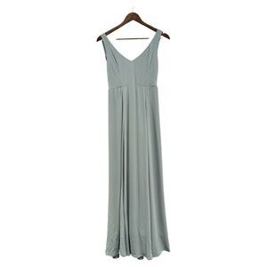 Show Me Your Mumu Jenn Maxi Dress Sage Green Sleeveless Bridesmaids Gown Small